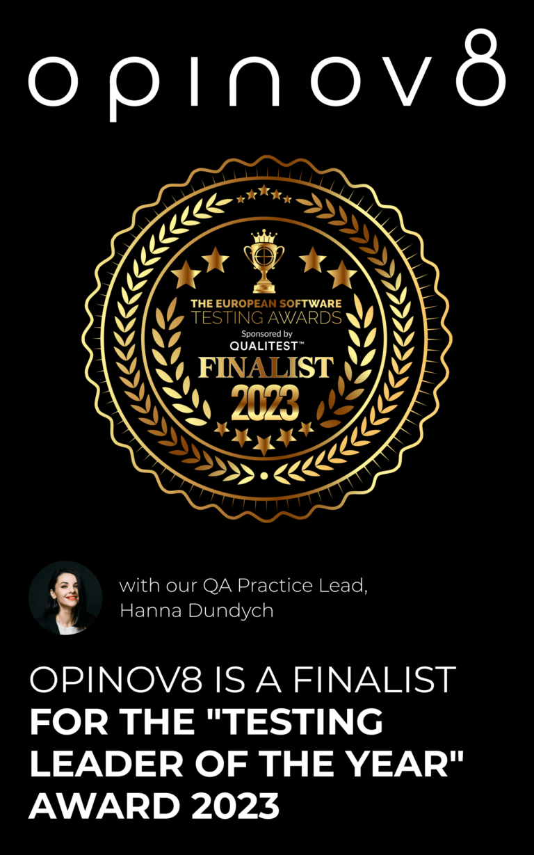 Opinov8 Named Finalist in the European Software Testing Awards 2023