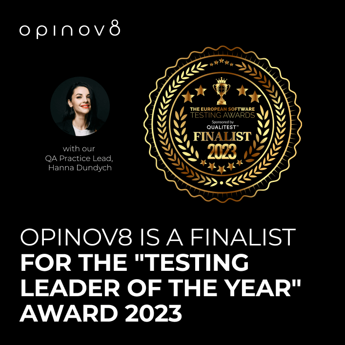 Opinov8 Named Finalist in the European Software Testing Awards 2023