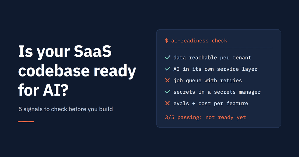 How Do I Know If My SaaS Codebase Is Ready to Add AI Features?